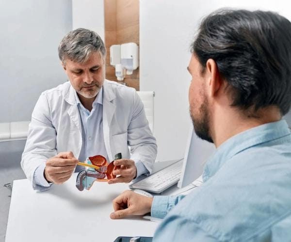 Consulta de urologia no Rio de Janeiro — médico e paciente